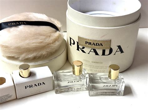 prada eau ambree powder with puff|l'eau ambree prada.